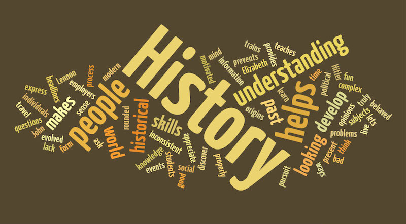 word collage history