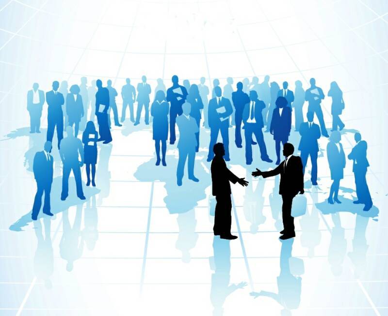 people networking and shaking hands