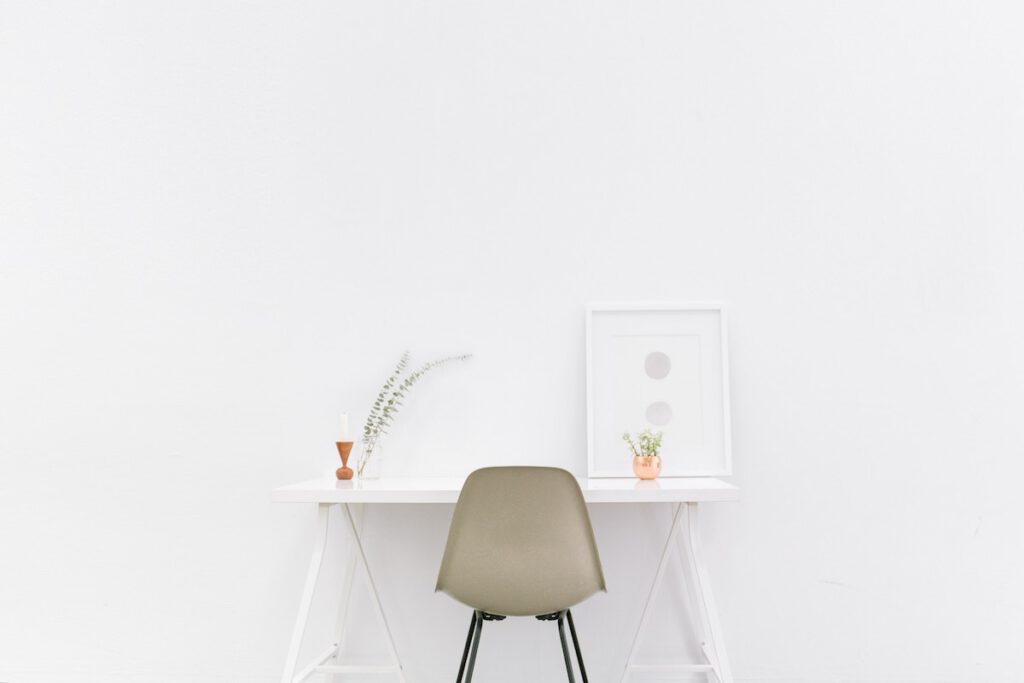 declutter your life minimalist chair and desk in a room