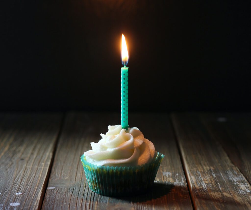 cupcake with candle