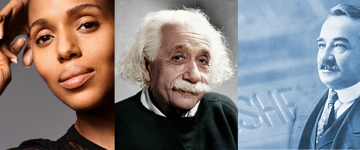 Kerry washington, albert einstein, hershey