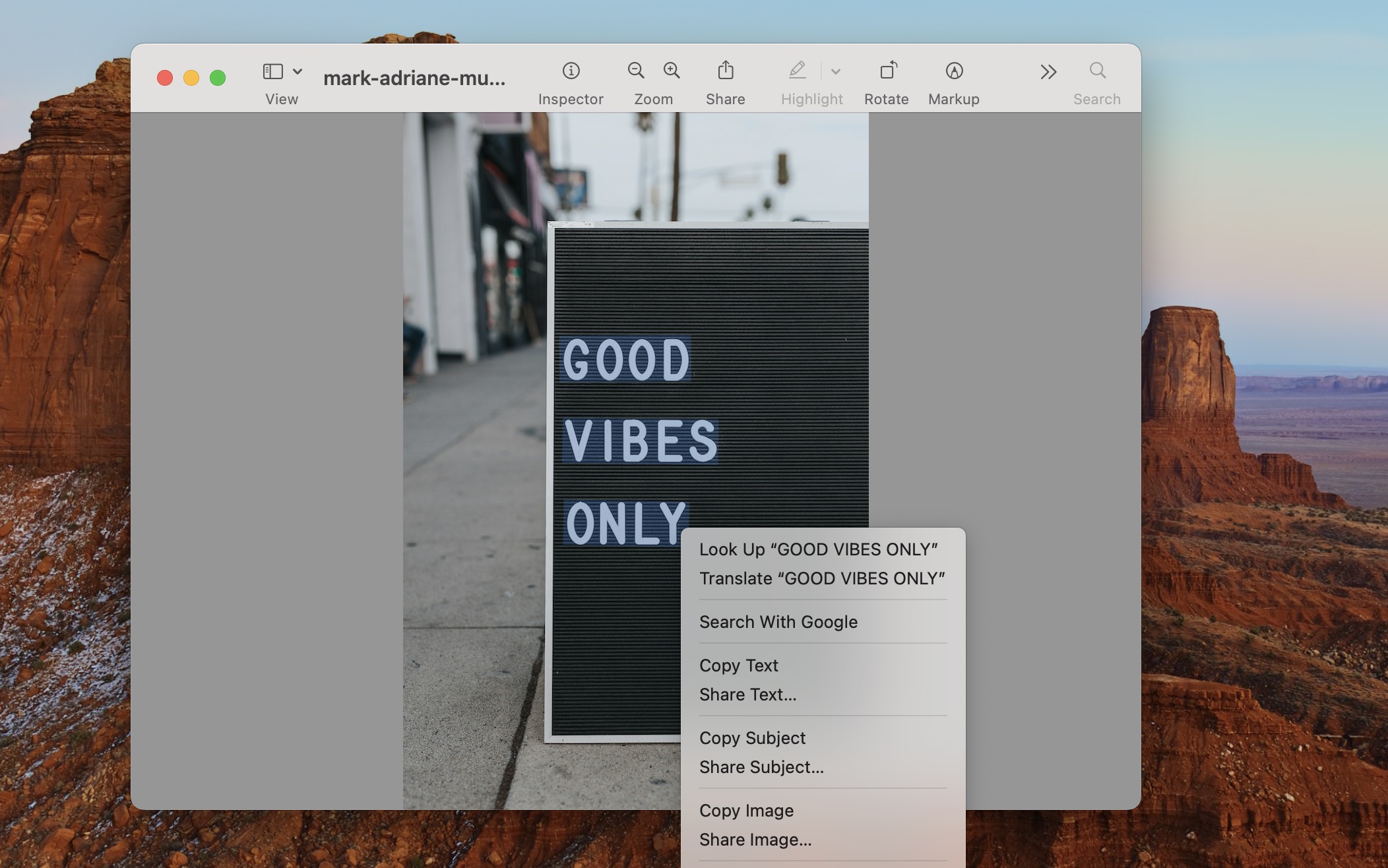 photo to text in mac preview