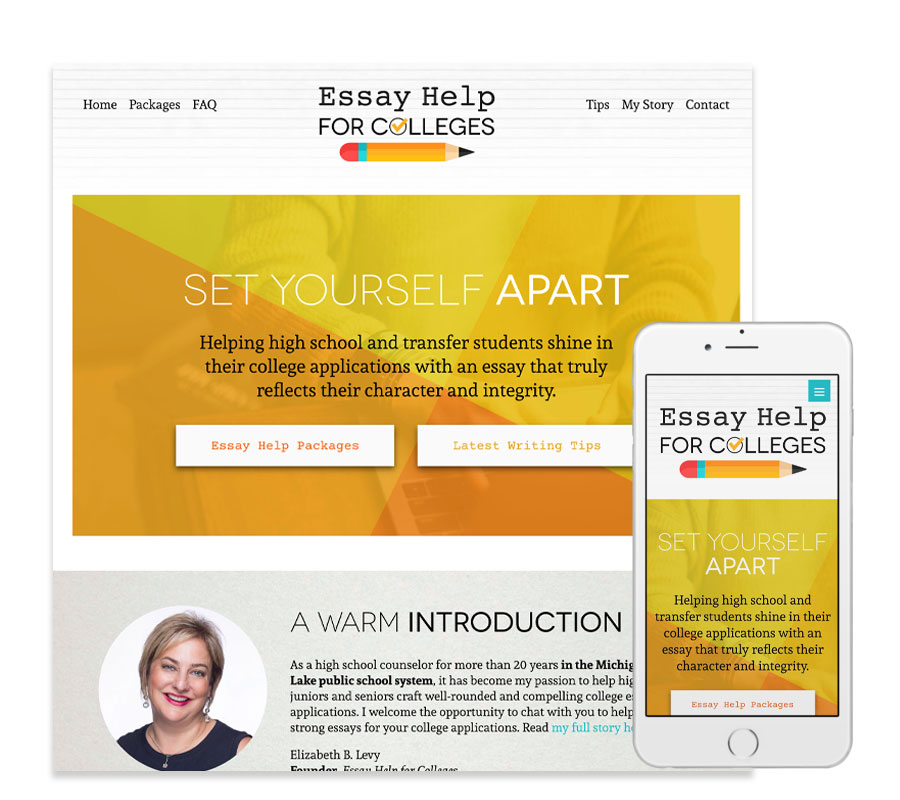 Essay help for colleges website, a business run by Elizabeth A. Binder in Ann Arbor, MI