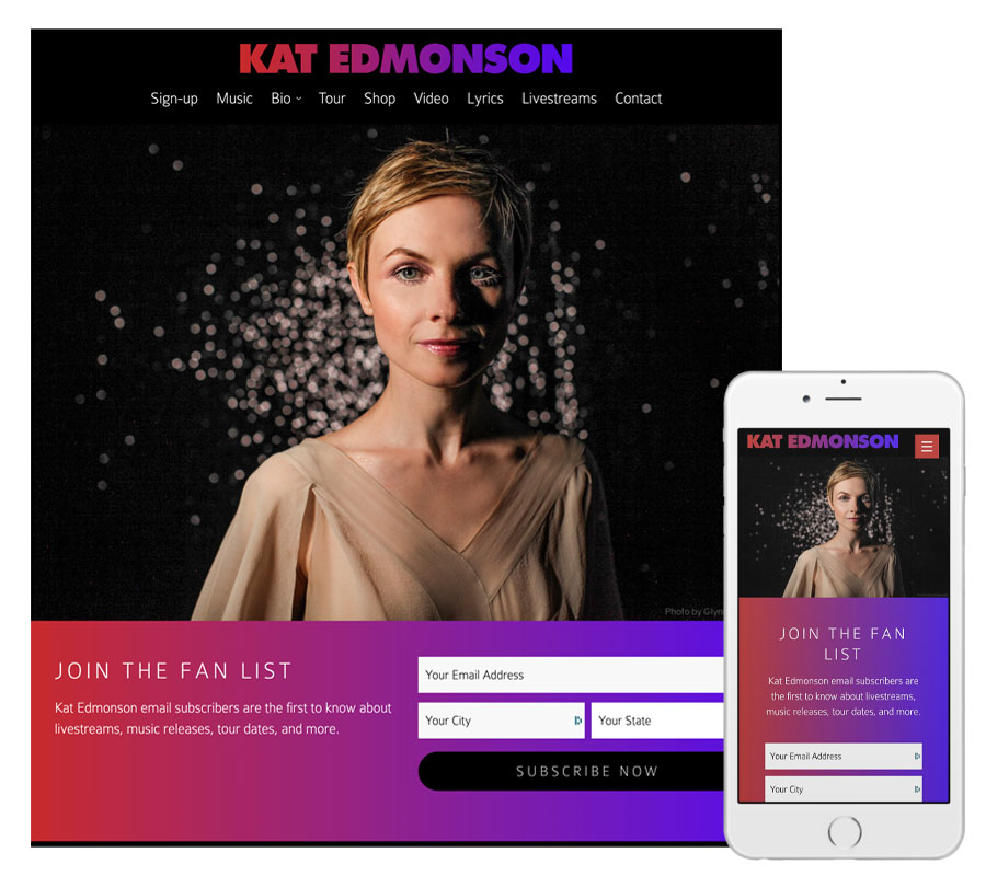 Kat Edmonson website, a Sony recording artist and musician