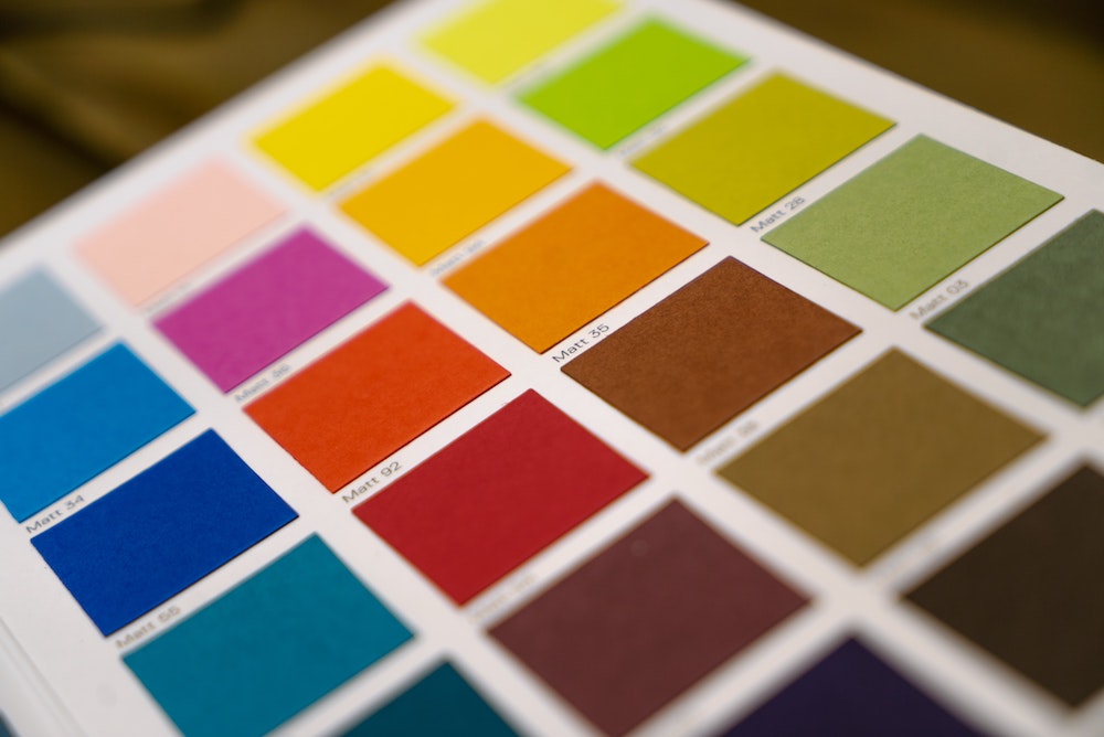 website color psychology - color palette sheet