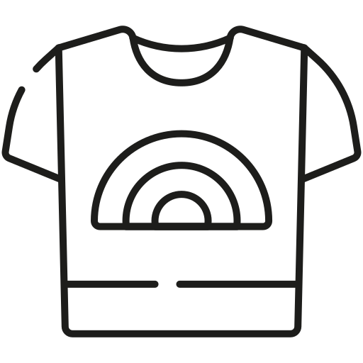 T shirt with rainbow on it
